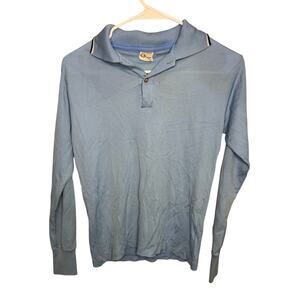 Vintage Men's Ban-Lon Long Sleeve Polo - Size 16